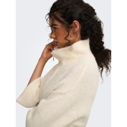 ONLY Maggie 3/4 wide zip strikcardigan - Birch