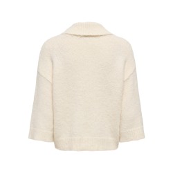 ONLY Maggie 3/4 wide zip strikcardigan - Birch