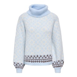 ONLY Caro rollneck striktrøje - Cashmere Blue
