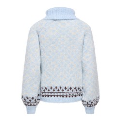 ONLY Caro rollneck striktrøje - Cashmere Blue
