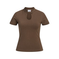 JJXX Giggi collar bow T-shirt - Demitasse