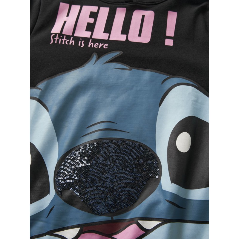 NAME IT KIDS Pige - Olbana stitch relaxed sweatshirt - Black