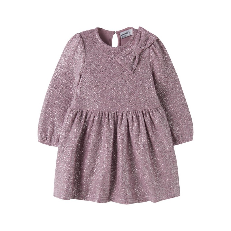 NAME IT MINI Pige - Ditsia langærmet kjole - Mauve Shadows