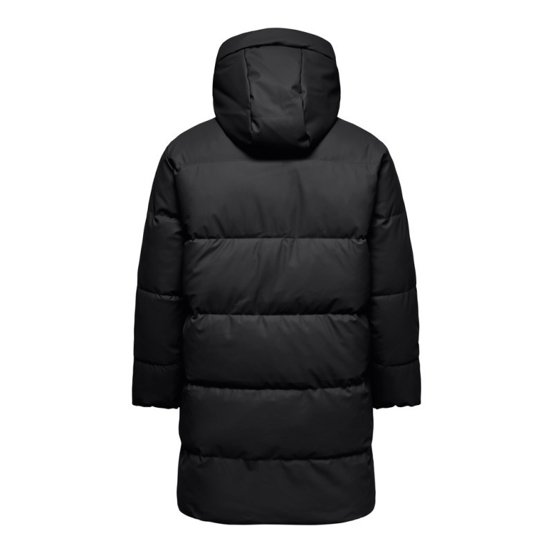 ONLY CARMAKOMA Agnes coated pufferjakke - Black