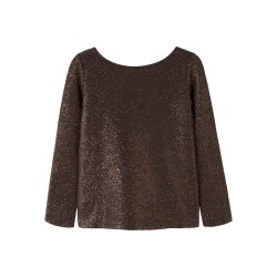 NAME IT KIDS Pige - Ditsia bluse - Hot Fudge