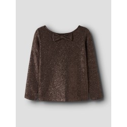 NAME IT KIDS Pige - Ditsia bluse - Hot Fudge