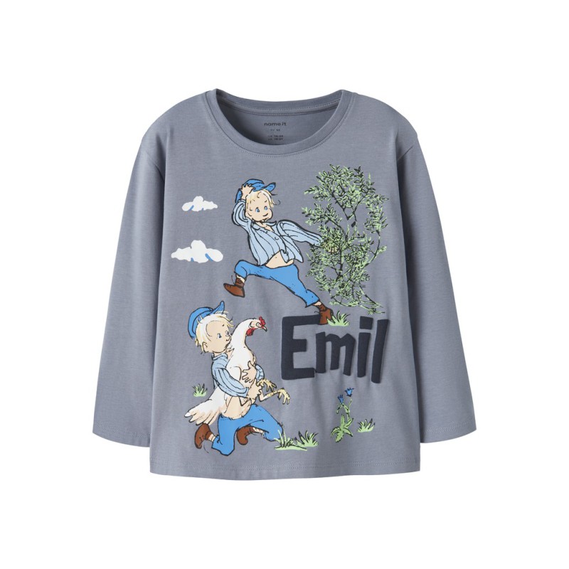 NAME IT MINI Dreng - Olson Emil langærmet bluse - Tradewinds