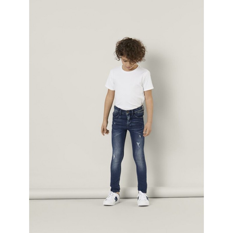 NAME IT Kids Theo Denim Pants X-slim Fit - Dark Blue Denim