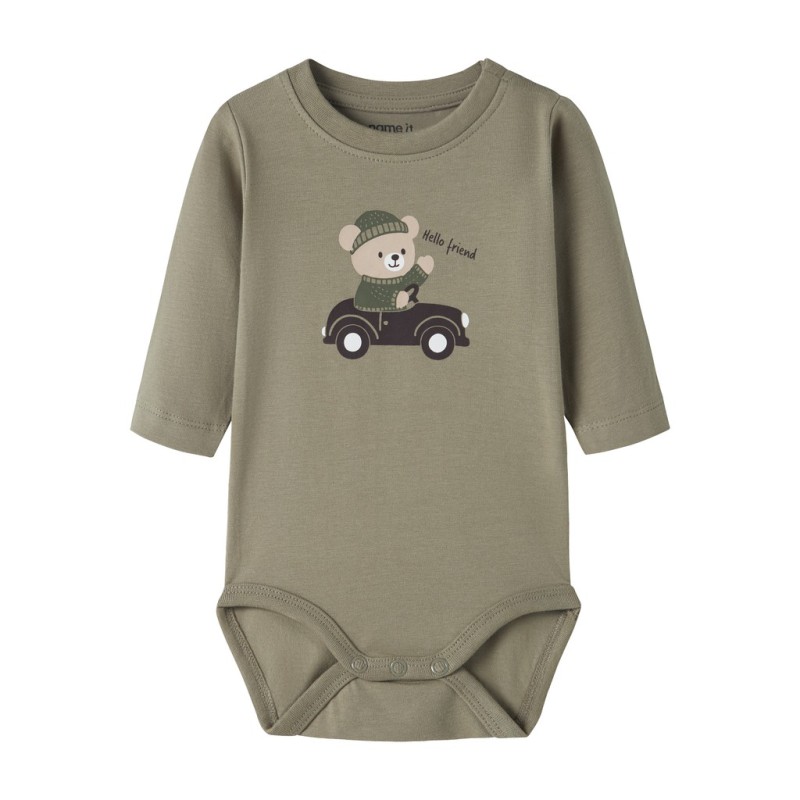 NAME IT BABY Dreng - Osmar langærmet body - Mermaid