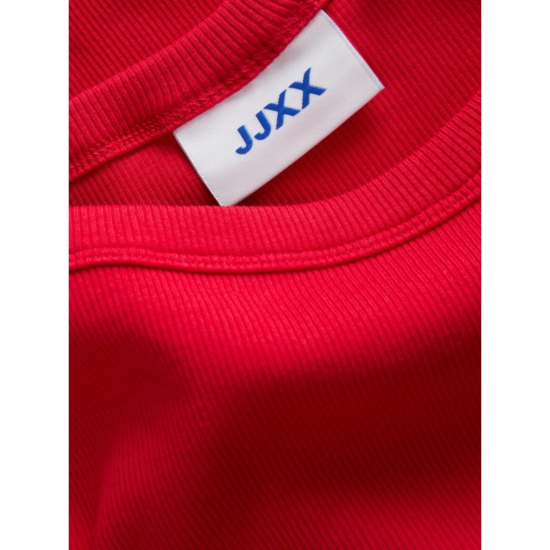 JJXX Fiffi 3/4 boatneck T-shirt - Tango Red