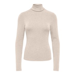 ONLY Dolly rollneck bluse - Pumice Stone