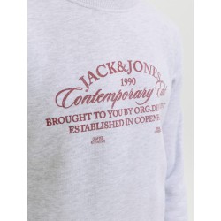 JACK & JONES Junior Nantucket Script Sweatshirt - Bright White