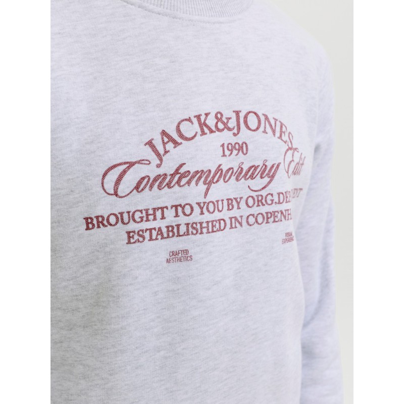 JACK & JONES Junior Nantucket Script Sweatshirt - Bright White