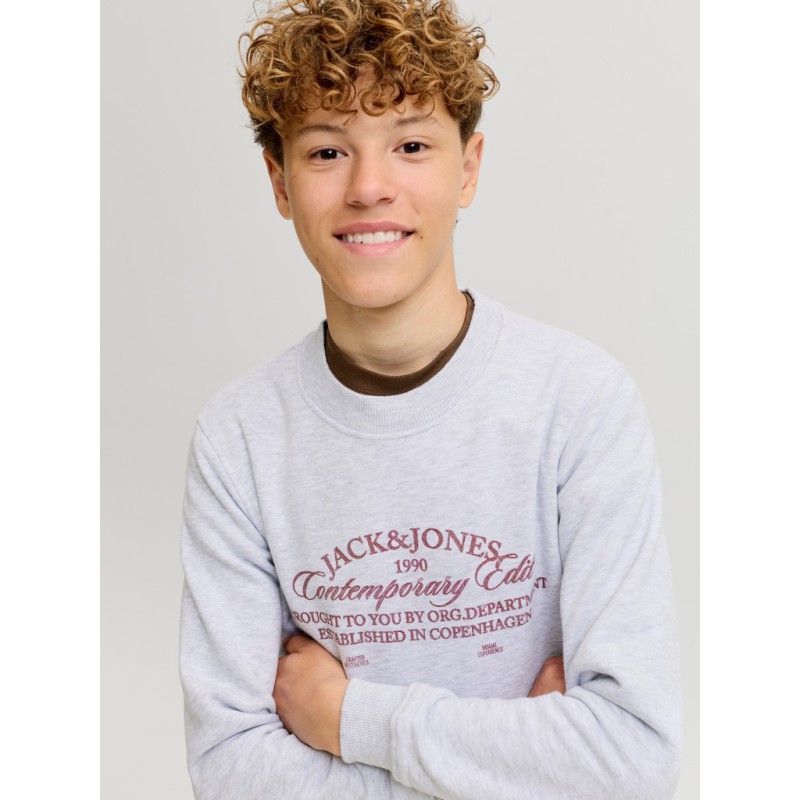 JACK & JONES Junior Nantucket Script Sweatshirt - Bright White