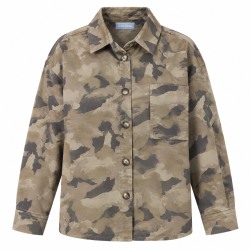VANTING Denim camou skjorte - Brown / Camou