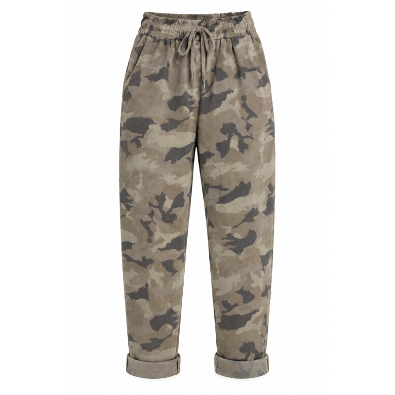 VANTING Denim camou bukser - Brown / Camou