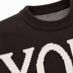 VANTING Striktrøje - Dark Brown