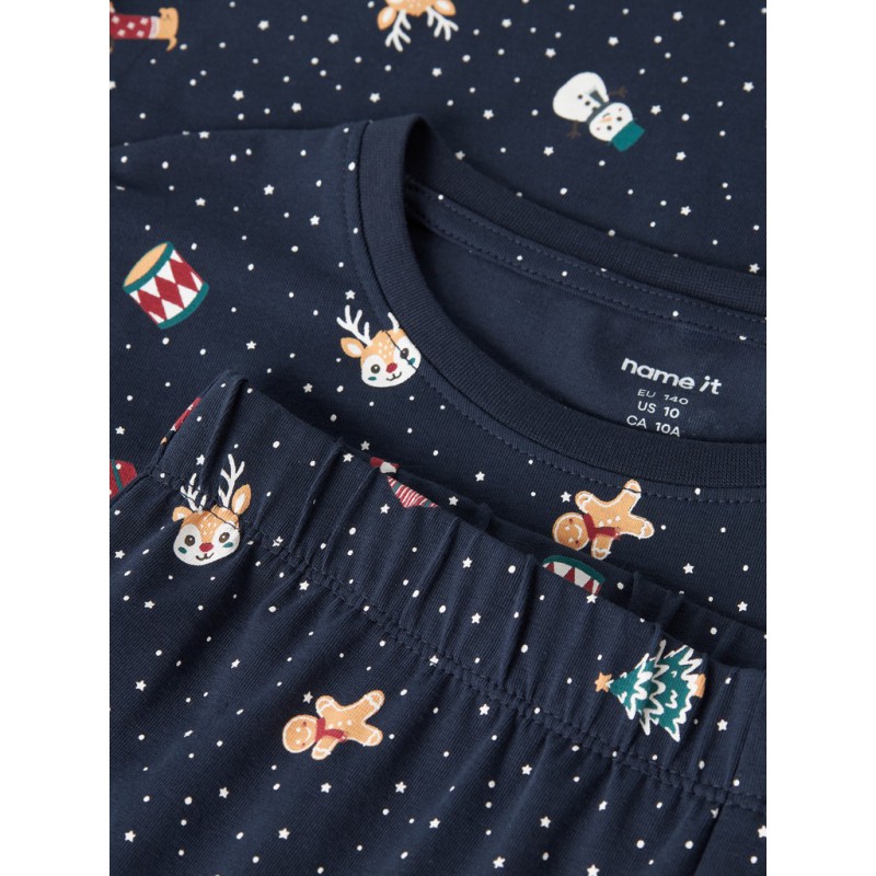 NAME IT KIDS Vismas pyjamas sæt - Navy Blazer / Christmas