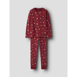 NAME IT KIDS Vismas pyjamas sæt - Red Dahlia / Christmas