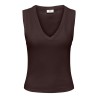 JDY Aspa v-neck tank top - Chocolate Torte