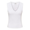 JDY Aspa v-neck tank top - Bright White