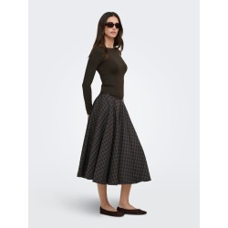 ONLY Lea langærmet boatneck top - Chocolate Torte