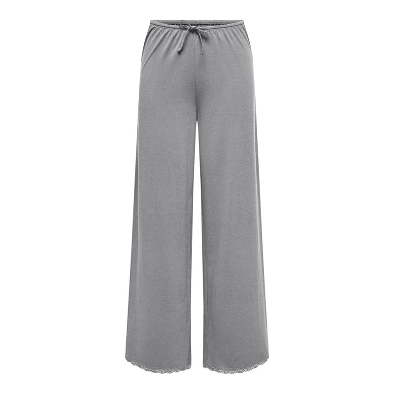 ONLY Kiss Calm brede bukser - Medium Grey Melange
