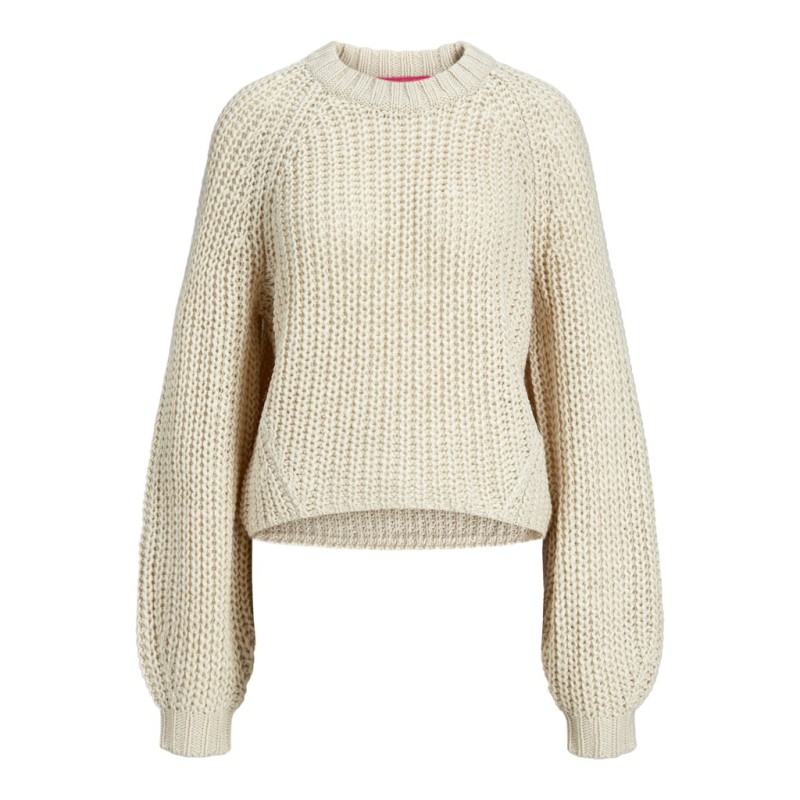 JJXX Kelly chunky loose strik - Bone White