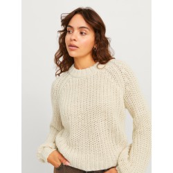 JJXX Kelly chunky loose strik - Bone White