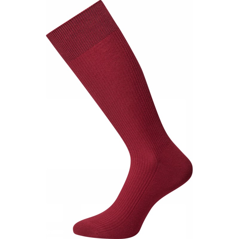JBS Bomulds rib strømper - Red