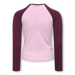 KIDS ONLY Colourblock bluse - Pink Lady / Winetasting