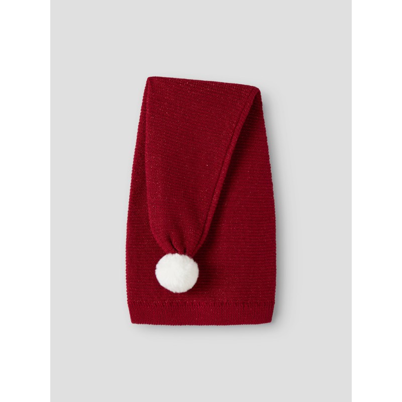 NAME IT KIDS Strik nissehue M. glimmer - Red Dahlia /Red Lurex