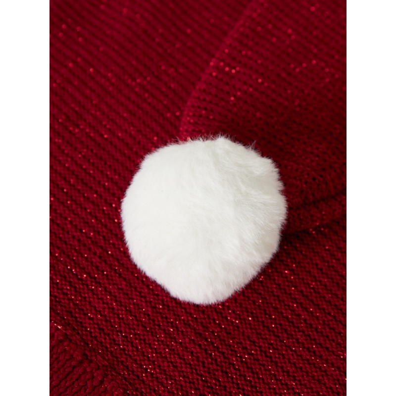NAME IT KIDS Strik nissehue M. glimmer - Red Dahlia /Red Lurex