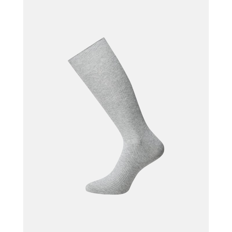 JBS Bomulds rib strømper - Light Grey