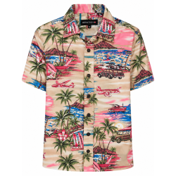 BERNTSON Hawaii kortærmet skjorte - Tropical Sunset