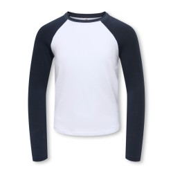 KIDS ONLY Colourblock bluse - Cloud Dancer / Night Sky