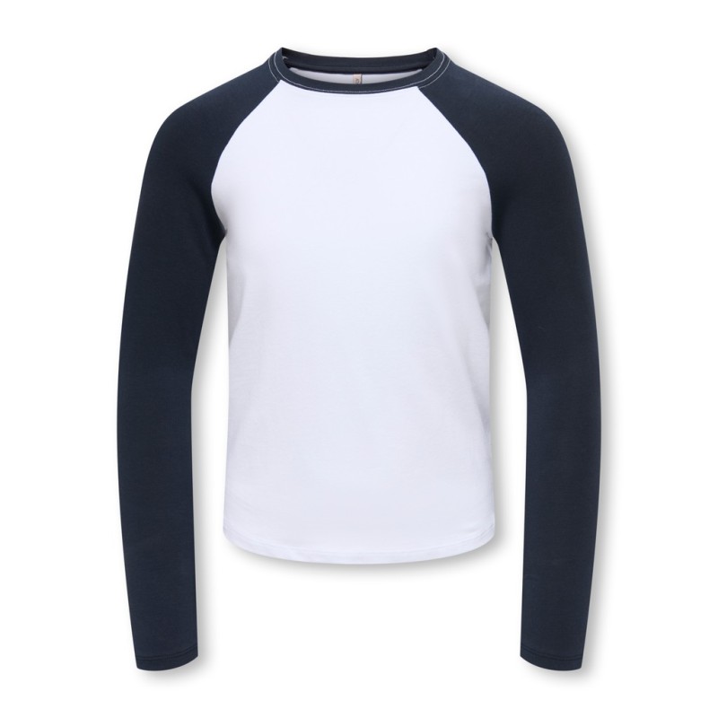KIDS ONLY Colourblock bluse - Cloud Dancer / Night Sky