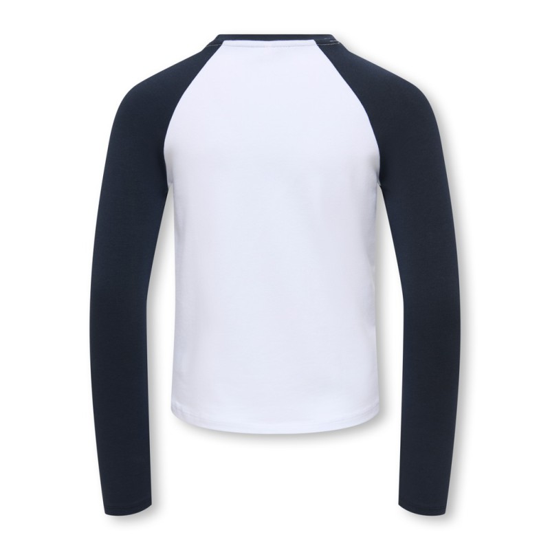 KIDS ONLY Colourblock bluse - Cloud Dancer / Night Sky