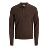 JJ REBEL Birch langærmet strik polo - Delicioso