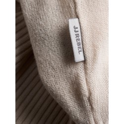 JJ REBEL Birch langærmet strik polo - Moonbeam