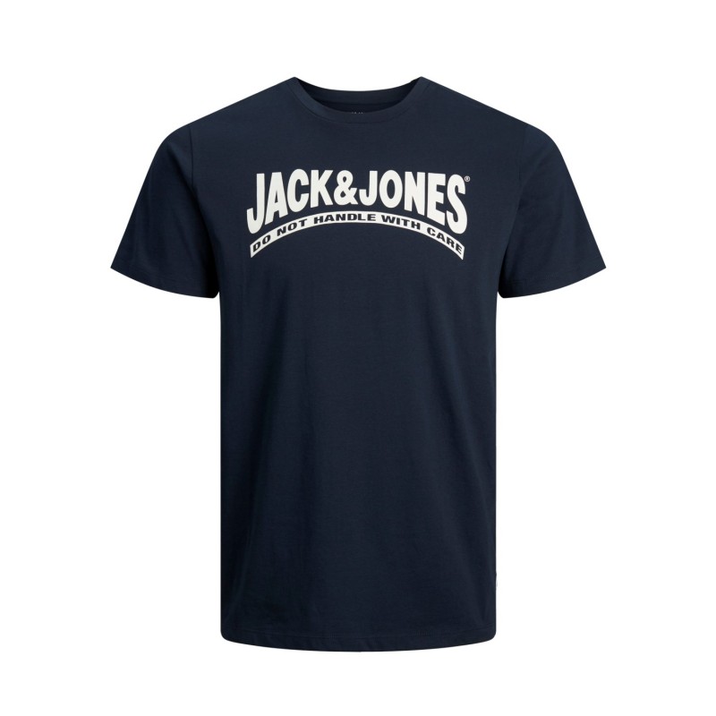 JACK & JONES Plus Retro Logo Crew T-shirt - Navy Blazer