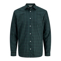 JJ REBEL Havin Gingham langærmet skjorte - Bistro Green