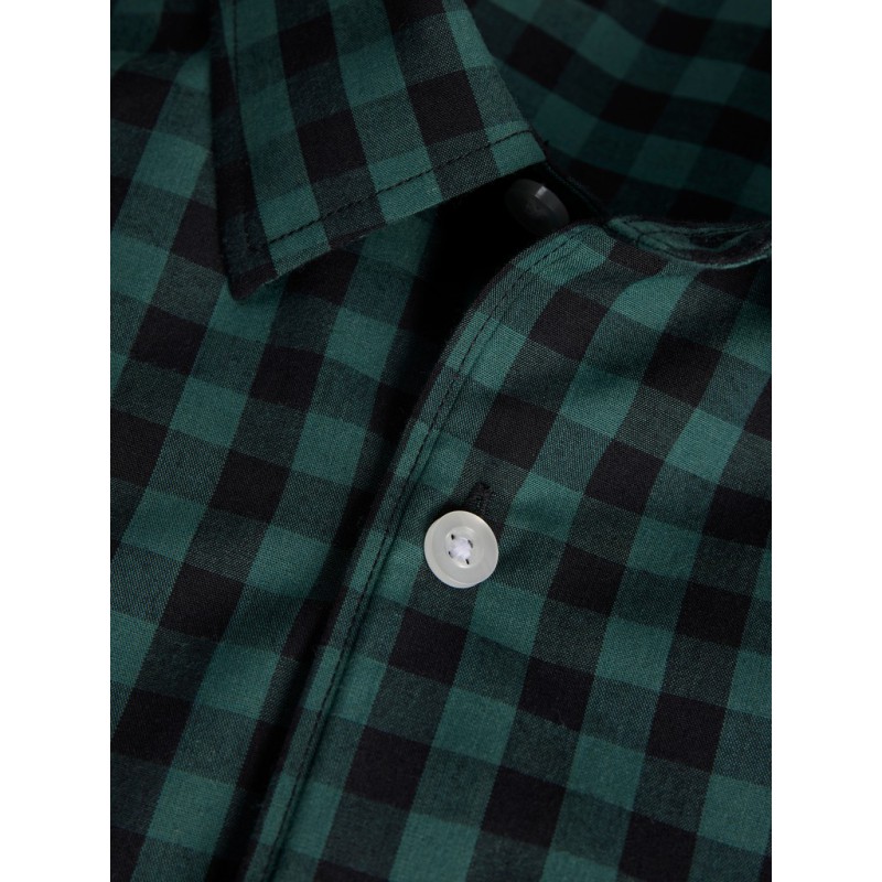 JJ REBEL Havin Gingham langærmet skjorte - Bistro Green