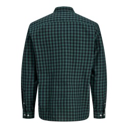 JJ REBEL Havin Gingham langærmet skjorte - Bistro Green