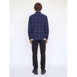 JJ REBEL Havin Gingham langærmet skjorte - Vintage Indigo