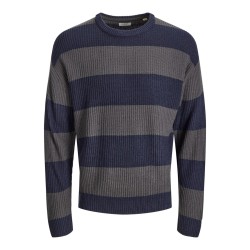 JJ REBEL Logan strik - Asphalt / Navy Blazer