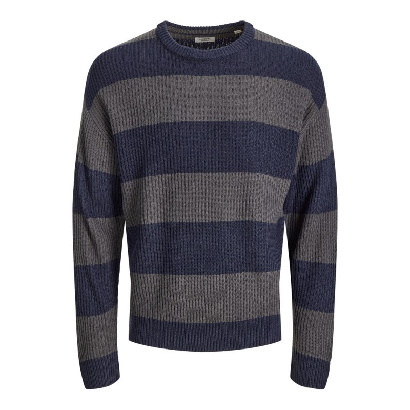 JJ REBEL Logan strik - Asphalt / Navy Blazer
