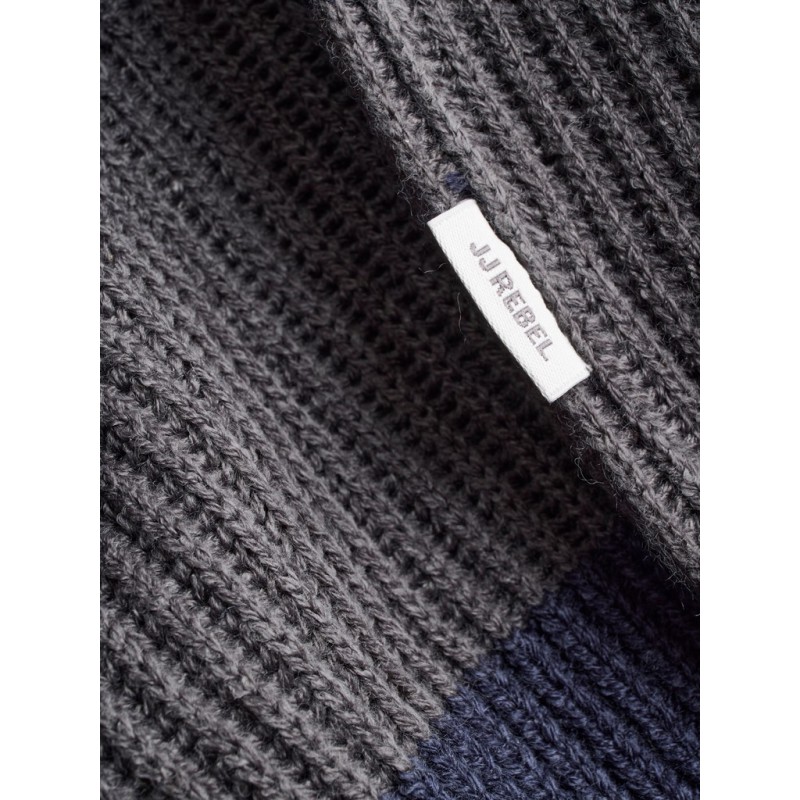 JJ REBEL Logan strik - Asphalt / Navy Blazer