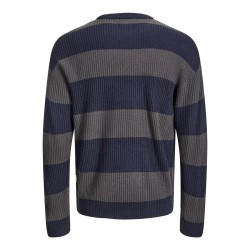 JJ REBEL Logan strik - Asphalt / Navy Blazer