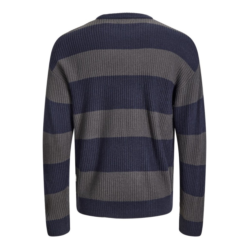 JJ REBEL Logan strik - Asphalt / Navy Blazer